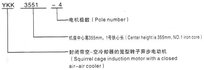 YKK系列(H355-1000)高压岳塘三相异步电机西安泰富西玛电机型号说明